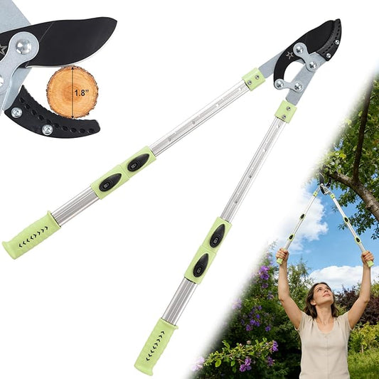 Extendable Loopers for Tree Trimming, 24-42'' Heavy Duty Thick Branches Cutter Lopping Shears with SK5 Steel Blade, Pruning Shear with 1.8” Cut Capacity, Loppers with Compound Action for Gardening