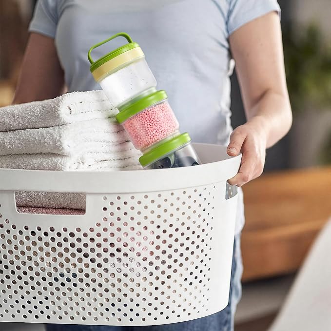 Portable Laundry Detergent Dispenser with Handle, 3 Tier Stackable