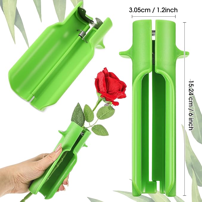14 Pcs Valentine Rose Stripper Thorn Remover Tool Garden Pruning Shears Scissors Kit Leaf Stripping Tool Floral Gloves and Floral Tape Flower Stripper Kit Gift for Wedding Outdoor Gardening(Green)