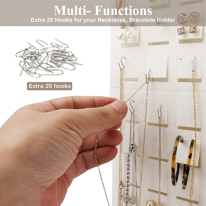 RESOVO Extra Large Hanging Earrings Organizer & Holder