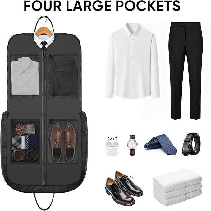 BALEINE Garment Bags for Travel, Water Resistant Carry on Suit Bag