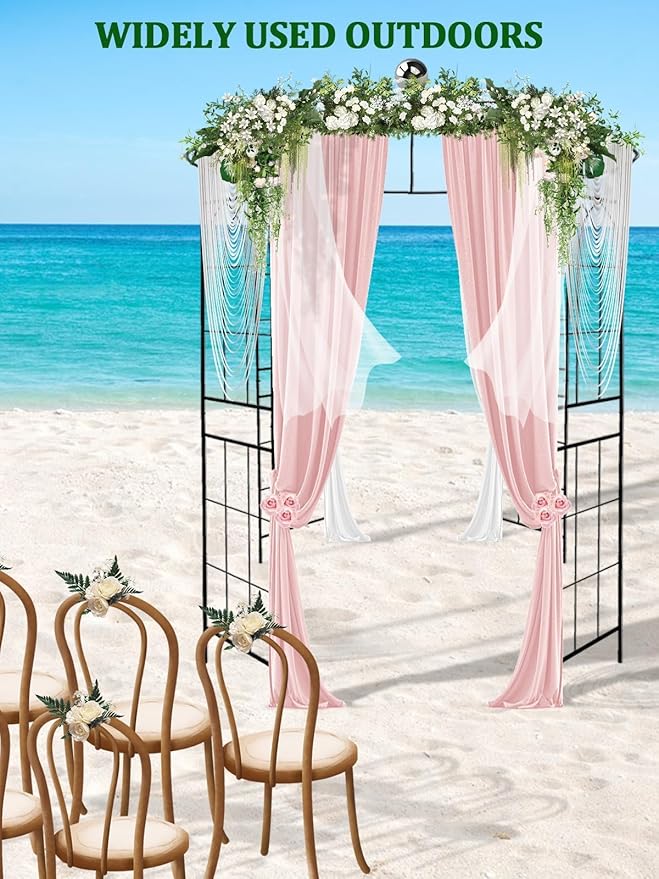 Kalolary Pergola Plant Climbing Trellis Heavy Duty Wedding Arbor Metal Gazebo Garden Arch for Outdoor Arbor Climbing Plants Backyard Patio Wedding Ceremony