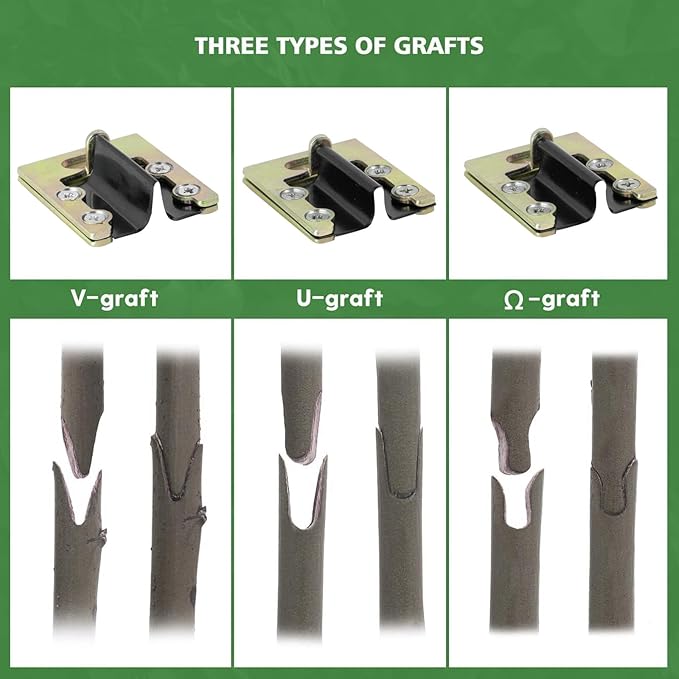 Garden Grafting Tool Pruner Kits, 2 in 1 Pruning Tools Including Grafting Knife Replacement Blades Grafting Tapes for Plant Branch Twig Vine Fruit Tree Cutting Pruner Tool Kits