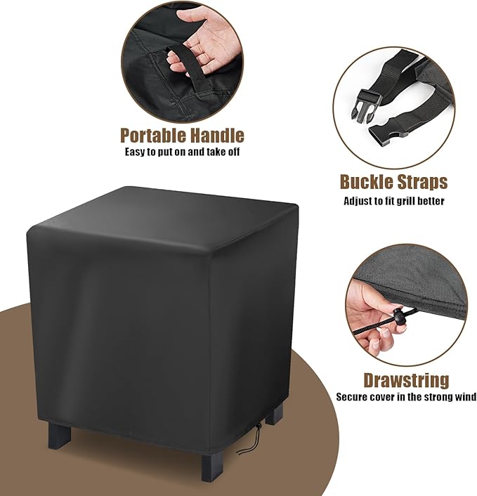 Outdoor Furniture Cover Small,15 Inch Square Patio Table Covers,Waterproof Outside Small Side Table Cover - 15 X 15 X 18 Inch
