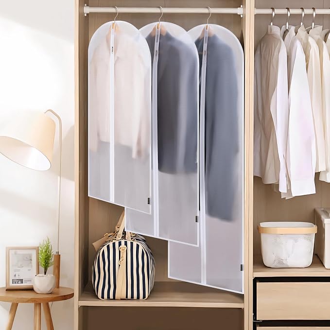 BALEINE 6PK Garment Bags for Hanging Clothes, 40" Suit Bag for Closet