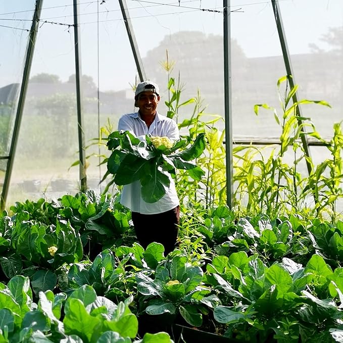 Garden Insect Netting Pest Barrier: 10'x90' Bug Netting for Garden Protection Mosquito Net Fine Mesh Cicada Tree Net Greenhouse Row Cover for Crops Plants Vegetables Flowers Fruits Silver