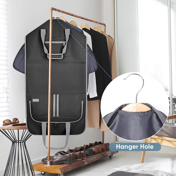 BALEINE Garment Bags for Travel, Water Resistant Carry on Suit Bag