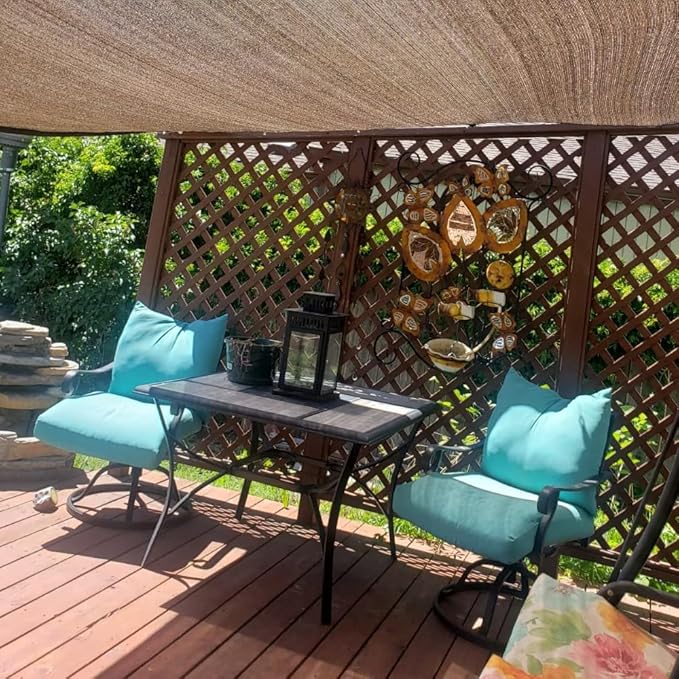 Sun Shade Cloth 8x20 FT, UV Block Outdoor Patio Shade Cover, Permeable and Tear Fade Resistant Rectangle Sunshade Fabric for Backyard, Porch, Pergola, Yard, Deck, Garden, Mocha