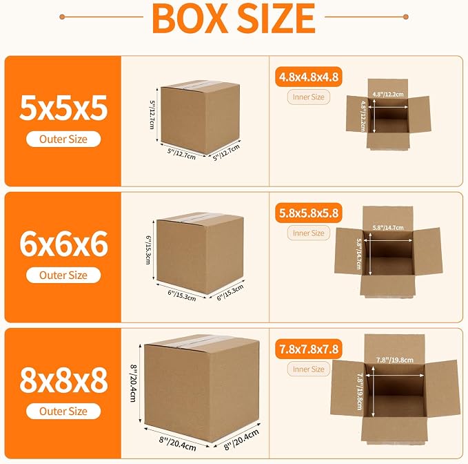 Hoikwo 30 Packs Shipping Boxes Mixed Sizes