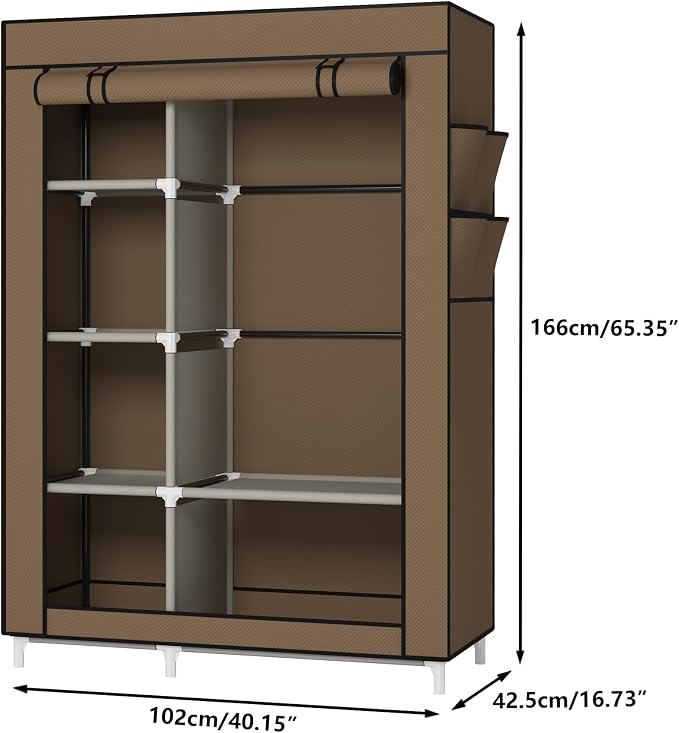 Calmootey Portable Closet Organizer, Space-Saving Storage System for Home