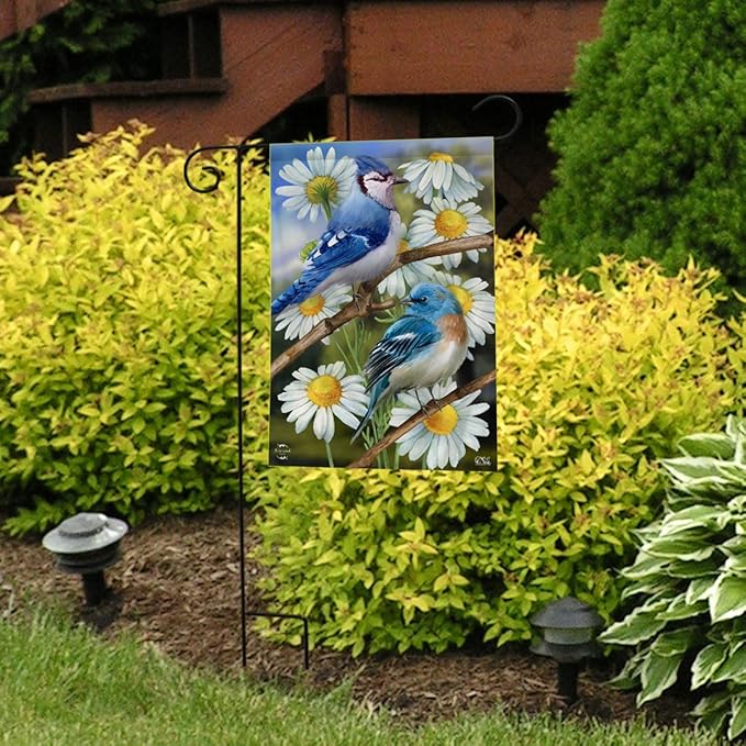 Birds and Daisies Spring Garden Flag 18" x 12.5" Briarwood Lane