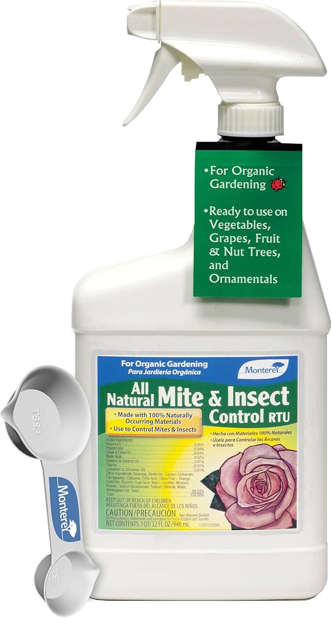 Monterey All Natural Mite & Insect Control RTU Bundled with Monterey Garden Measure Spoon