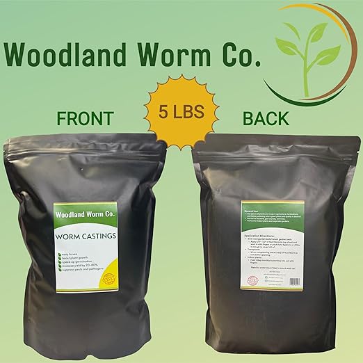 Earth Worm Castings for Plants 5 LB - Soil Amendment and Natural Fertilizer for Gardening, Vegetables, Lawns and Indoor Plants - Odor-Free, All-Natural