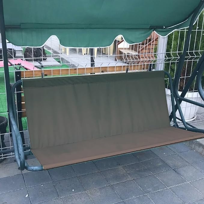 Swing Seat Cover - 600D Thickened Oxford Waterproof Chair Bench Replacement for 2/3 Seat Patio Garden Swing (Coffee, S - 45.3x18.9x18.9in)