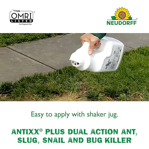 Neudorff ANTIXX Plus Ant & Insect Control Granules for Ants, Crickets, Cutworms, Earwigs, Pillbugs, Slugs, Snails and Sowbugs for Organic Gardening