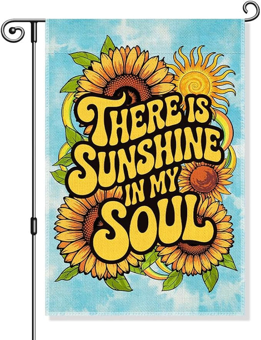 Garden Flag, Funny Welcome Yard Flag for Outside, Religious Garden Gifts, Christian Yard Sign Home Décor, Christian Bible Musical Notes Flag (Blue)