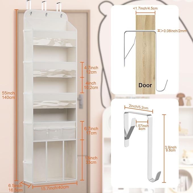 OneDream 5-Tier Over the Door Organizer, Baby Clothes Organizer for Nursery