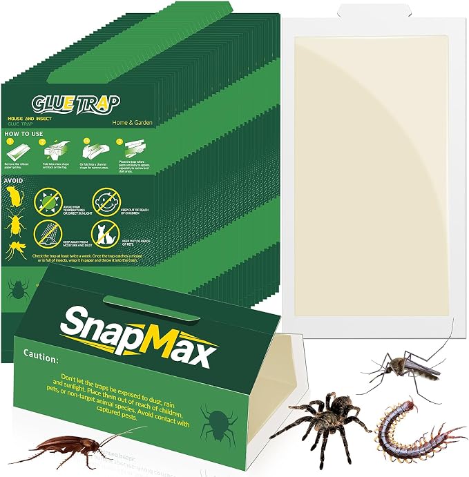 150 Pack Large Mouse Traps Strong Sticky Mouse & Insect Glue Traps Boards Bulk Indoor for Home Sticky Pest Control Adhesive for Catching Rats & Rodents, Bugs, Cockroaches, Unscented(Green)