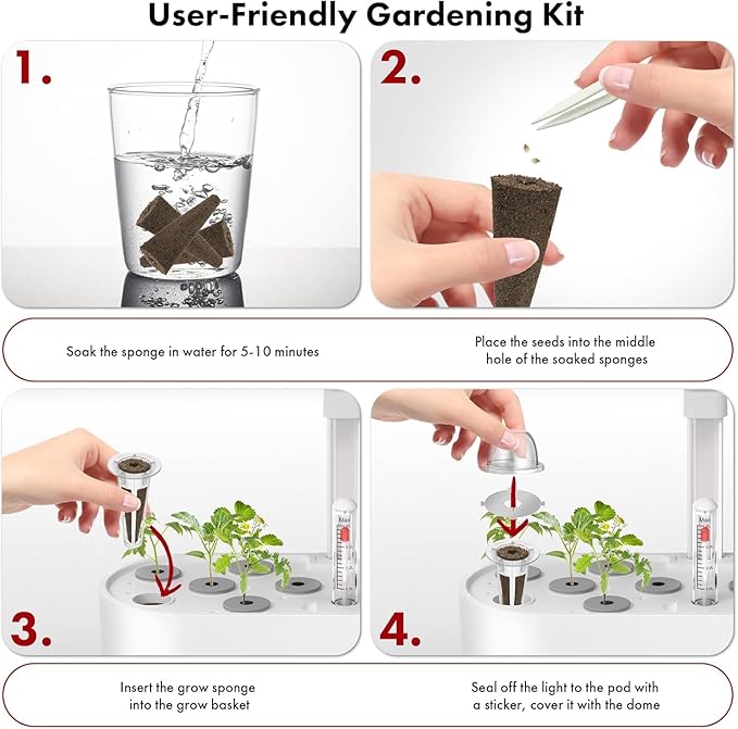 LYKOCLEAN 8-pod Salad Seeds Pod Kit for AeroGarden, iDOO, Ahopegarden Hydroponics Growing System, 350+ Seeds (Include Spinach, Lacinato Kale, Arugula, Swiss Chard, Red Leaf Lettuce, Cucumber)