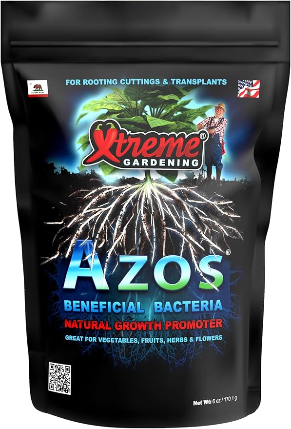 Xtreme Gardening AZOS 6 oz – Beneficial Nitrogen-Fixing Bacteria for Plants & Trees – Natural Root Stimulator & Growth Promoter for Cloning, Seedlings & Transplants