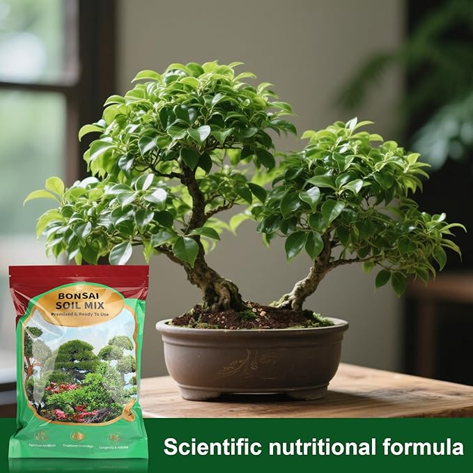 Doter Premium Bonsai Soil Mix with Enhanced Aeration & Drainage 1qt - Professional Grade Potting Soil for Bonsai Pots
