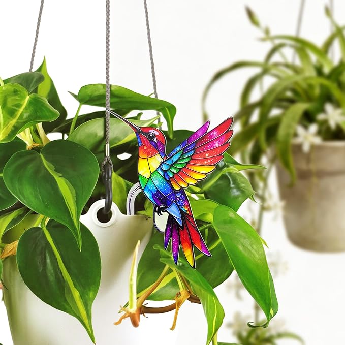 Hummingbird Gifts for Women Mom Grandma - Humming Bird Plant Lover Mothers Day Birthday Gifts Garden Decor - Hanging Planters for Indoor Outdoor Plants Pots Accessories