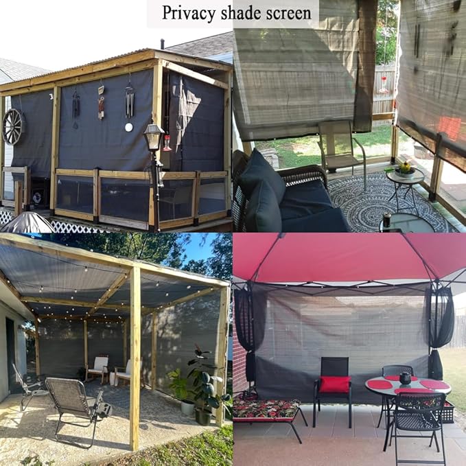 90% Sun Shade Cloth for Garden, 6X10 Ft Breathable Sunshade Fabric Cover, UV Blocking & Privacy Protection Screen for Patio, Deck, Porch, Carport.