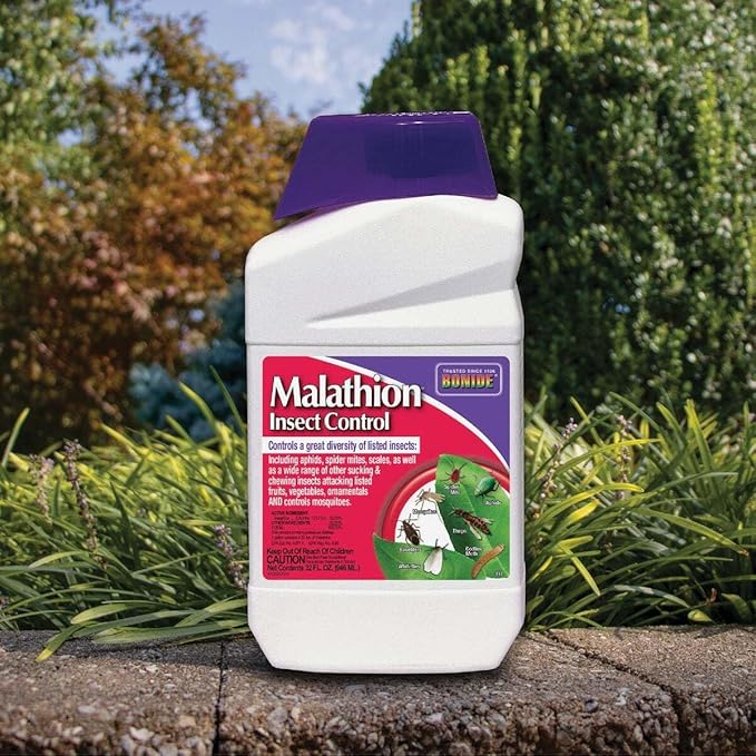 Bonide Malathion Insect Control, 32 oz Ready-to-Mix Concentrate Bug & Spider Mite Killer for Outdoor Garden Use
