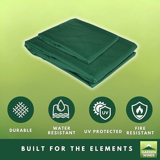 Garden Winds Custom Fit Replacement Canopy Top Cover Compatible with Aldi Gardenline Belavi 8' x 5' Grill Gazebo – Green
