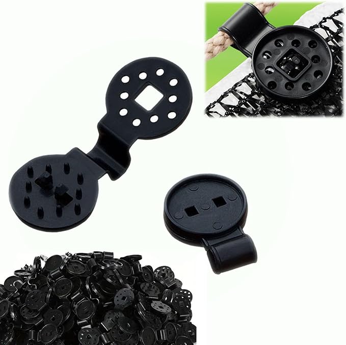 Shade Cloth Clips,Shade Cloth Heavy Duty Lock Grip, Sunscreen & Sunshade Retaining Net Clip for Tarp, Garden, Greenhouse (20, Black)