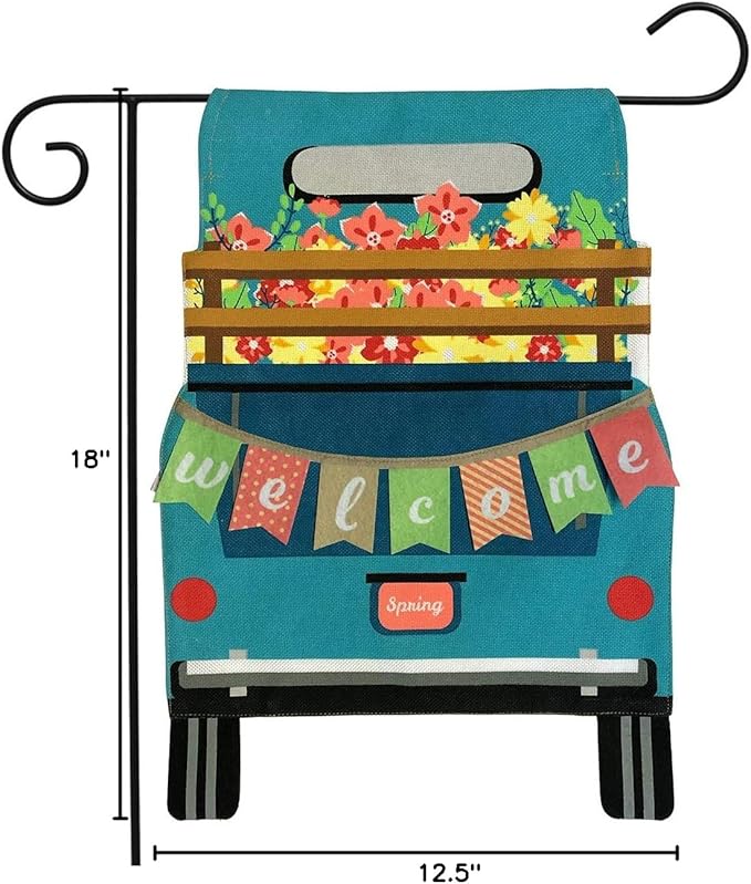 Briarwood Lane Springtime Pickup Burlap Garden Flag
