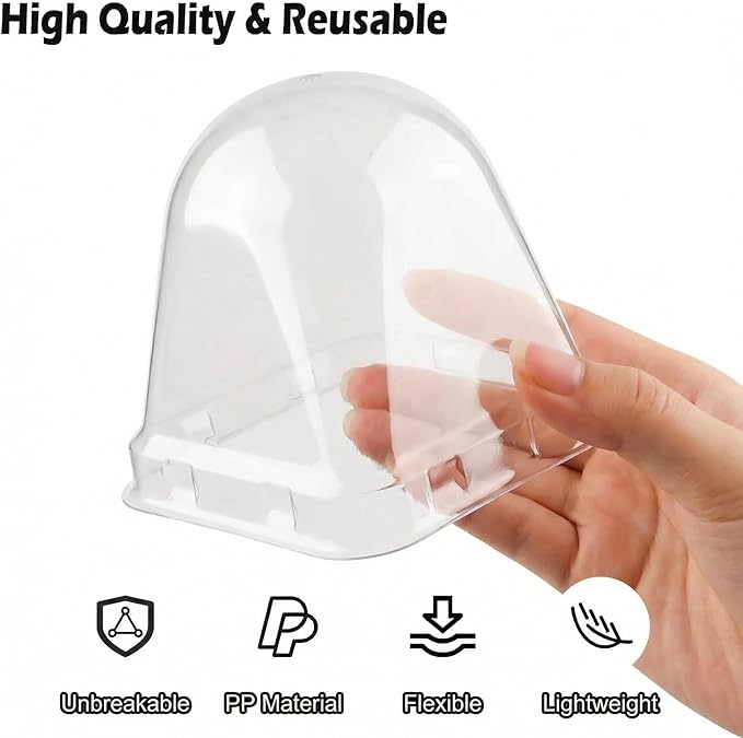 RooTrimmer 120 Pack Clear Humidity Domes, Transparent Seedling Domes Compatible with 2.7 Inch Square Nursery Pots for Seedlings