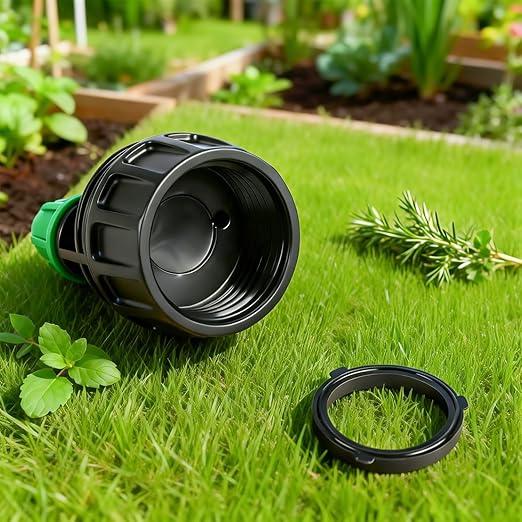RedChili 8 Pcs 3/4" Garden Hose Adapter to 1/4" Drip Irrigation Tubing Fittings, 3/4 Inch FHT to 1/4 Inch 2 Way Drip Tube Barbed Locked Nut Connectors Female Faucet to 1/4" Water Line Adapters