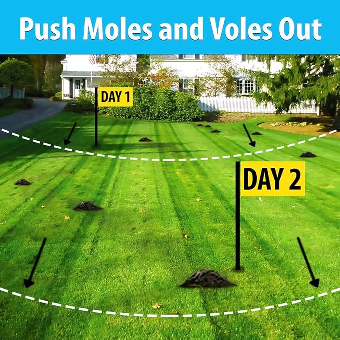 Nature's MACE Mole & Vole MACE – Yard & Garden Granules, Castor Oil Formula, Outdoor Use, Plant & Pet Safe, 352 Fl Oz (Pack of 1)