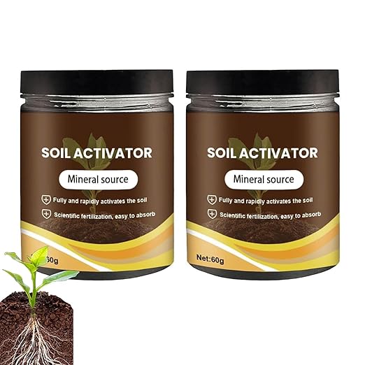 Soil Activator, Professional Bone Meal Fertilizer, Dirt Health Booster, Liquid Fertilizer for Indoor & Outdoor Plants Premium Soil Activated Treasure for Potting Mix, and Seedling Compost (2 PCS)
