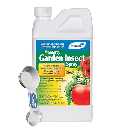 Monterey - Spinosad Insecticide Bundled with Measuring Spoon - Organic Gardening Spinosad Garden Insect Spray Concentrate for Control Insects - 32 oz