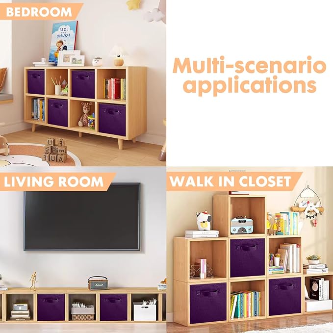 ShellKingdom Storage Bins, Foldable Fabric Storage Cubes And Cloth Storage