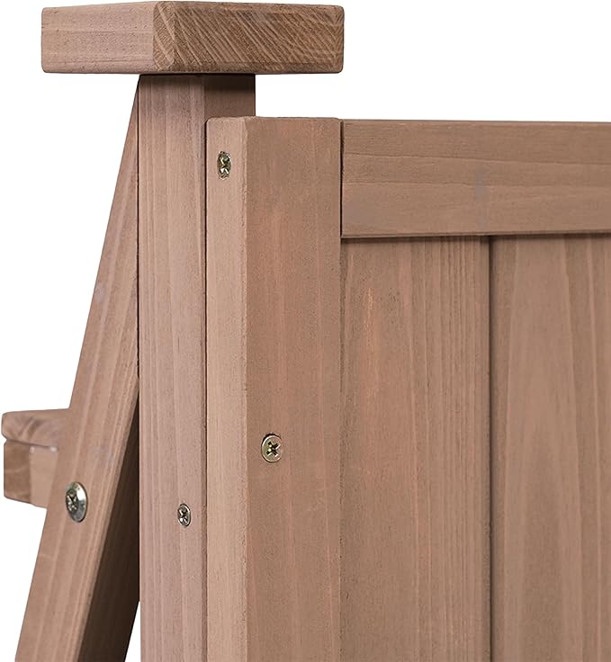 65inch Garden Potting Bench Table, Fir Wood Workstation with Storage Shelf, Drawer and Cabinet (Brown@017, 65inch)