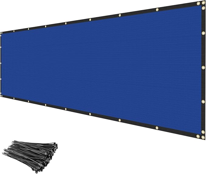 Privacy Fence Screen 5' x 215 Fencing Cover Heavy Duty Mesh Windscreen Cloth for Outdoor Garden Patio Backyard Chain Link Fence Blue