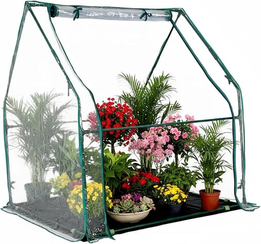 Portable Greenhouse for Outsides, 36x36x43 Inch Heavy Duty Green House Tent with PVC Cover, Garden Plant Protector with Zippered Door for Vegetables Flowers Fruits Herbs