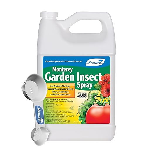 Monterey - Spinosad Insecticide - Garden Insect Spray Concentrate for Control Insects Bundled with Measuring Spoon - 1 Gallon Concentrate