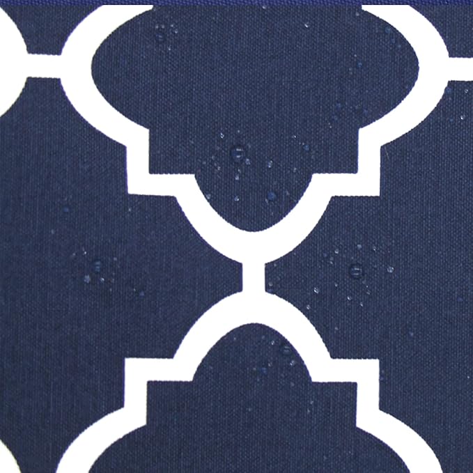 SleepMan Outdoor 17"x16" Chair Cushions with Ties Set of 4, Water Resistant All Weather U-Shape Seat Pads for Patio Garden Furniture Indoor Fade Resistant Patio Cushions (Blue Plaid)