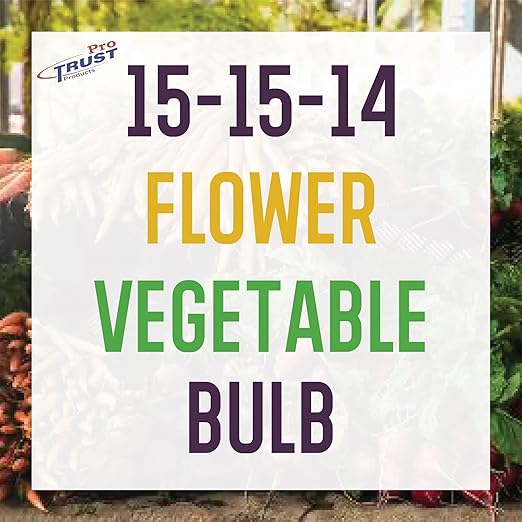 Garden Trust Flower & Vegetable 15-15-14 Fertilizer, 4 Pounds - Formulated for Annuals, Perennials, Vegetables & Bulbs