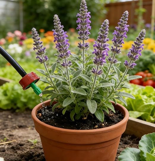 0.25 GPH Pressure Compensating Drippers: 25 Pack Drip Irrigation Spot Emitters Heads Constant Flow Drip Irrigation Parts for Garden Irrigation System