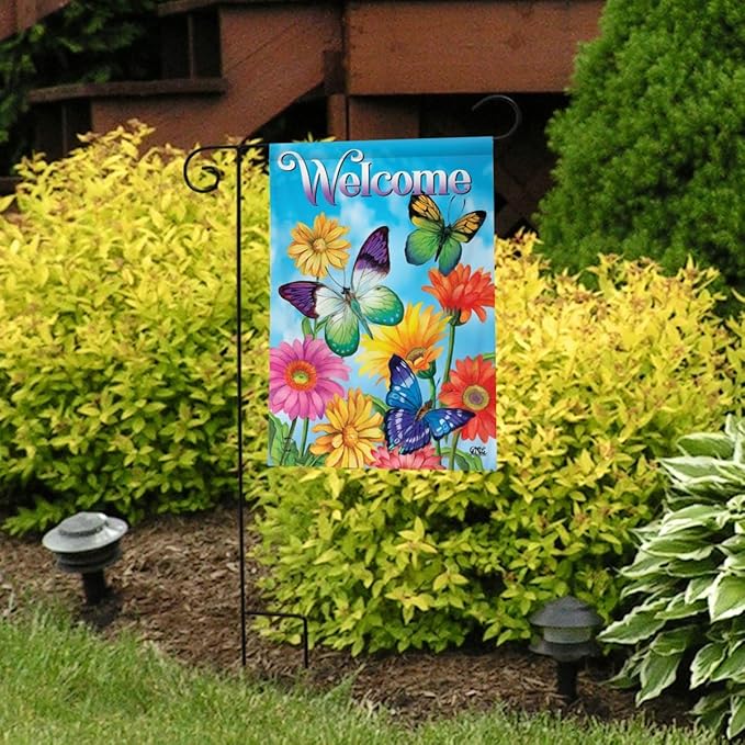 Briarwood Lane Fluttering Butterflies Spring Garden Flag