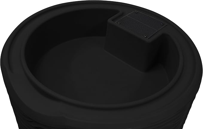 Good Ideas IMP-L50-BLK Impressions Palm Rain Barrel, 50-Gallon, Black