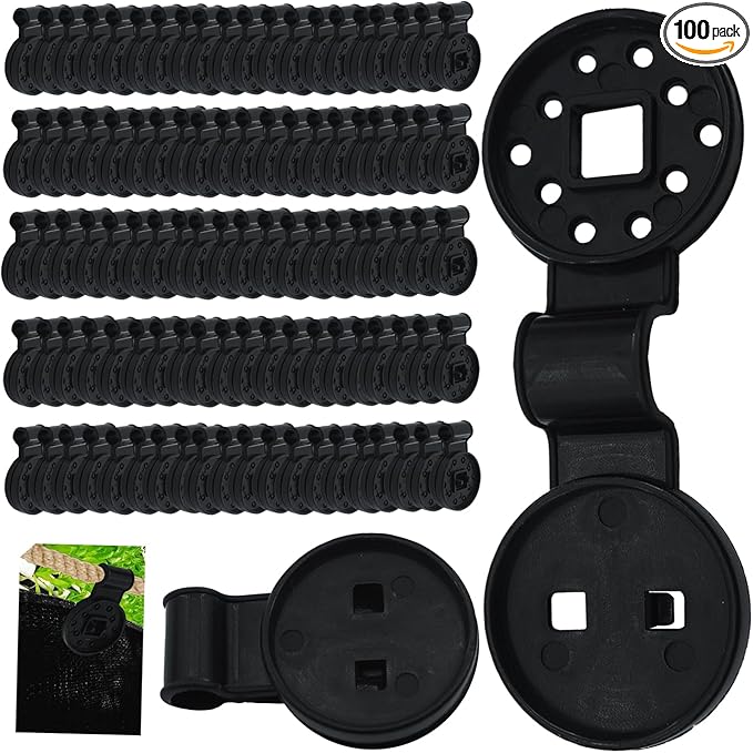 Shade Cloth Clips 100pcs Shade Cloth Heavy Duty Lock Grip Greenhouse Shade Cloth Fixing Clips, Windproof Awning Clips For Shade Netting, Garden Netting