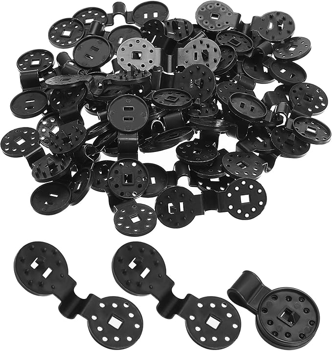 PATIKIL 100Pcs Shade Cloth Clips, Durable Plastic Lock Grip Sun Shade Small Fixing Clip for Outdoor Garden Agricultural Greenhouse Anti Bird Netting, Black