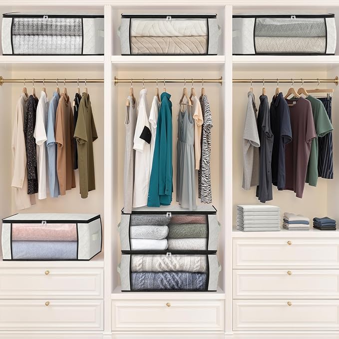 Fab totes 35L Closet Organizers, Foldable Under Bed Storage Containers