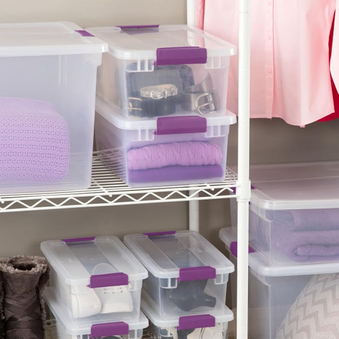 Sterilite ClearView Latch Boxes, Storage Bins with Lids, 15 Quart, 36-Pack